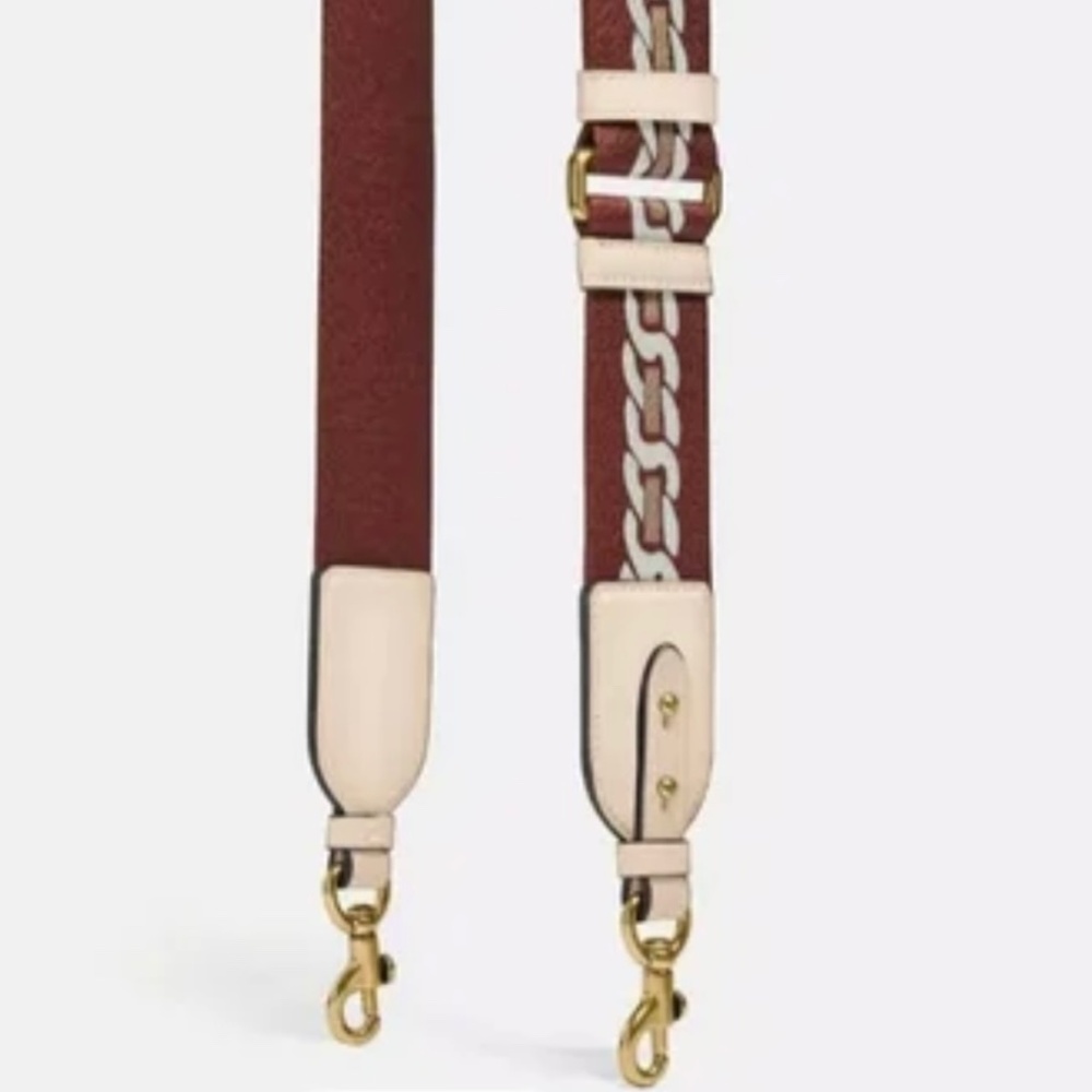 NWOT Coach Crossbody Webbing Strap Chain Stripe